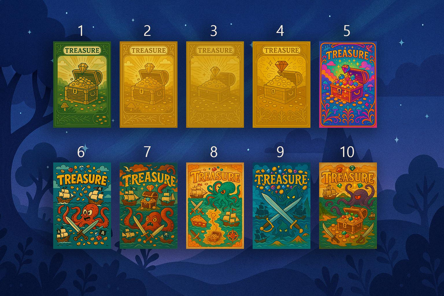 3 Custom Treasure Tokens | TCG Proxy | Foil/Non-Foil Options | Durable, High-Quality Print