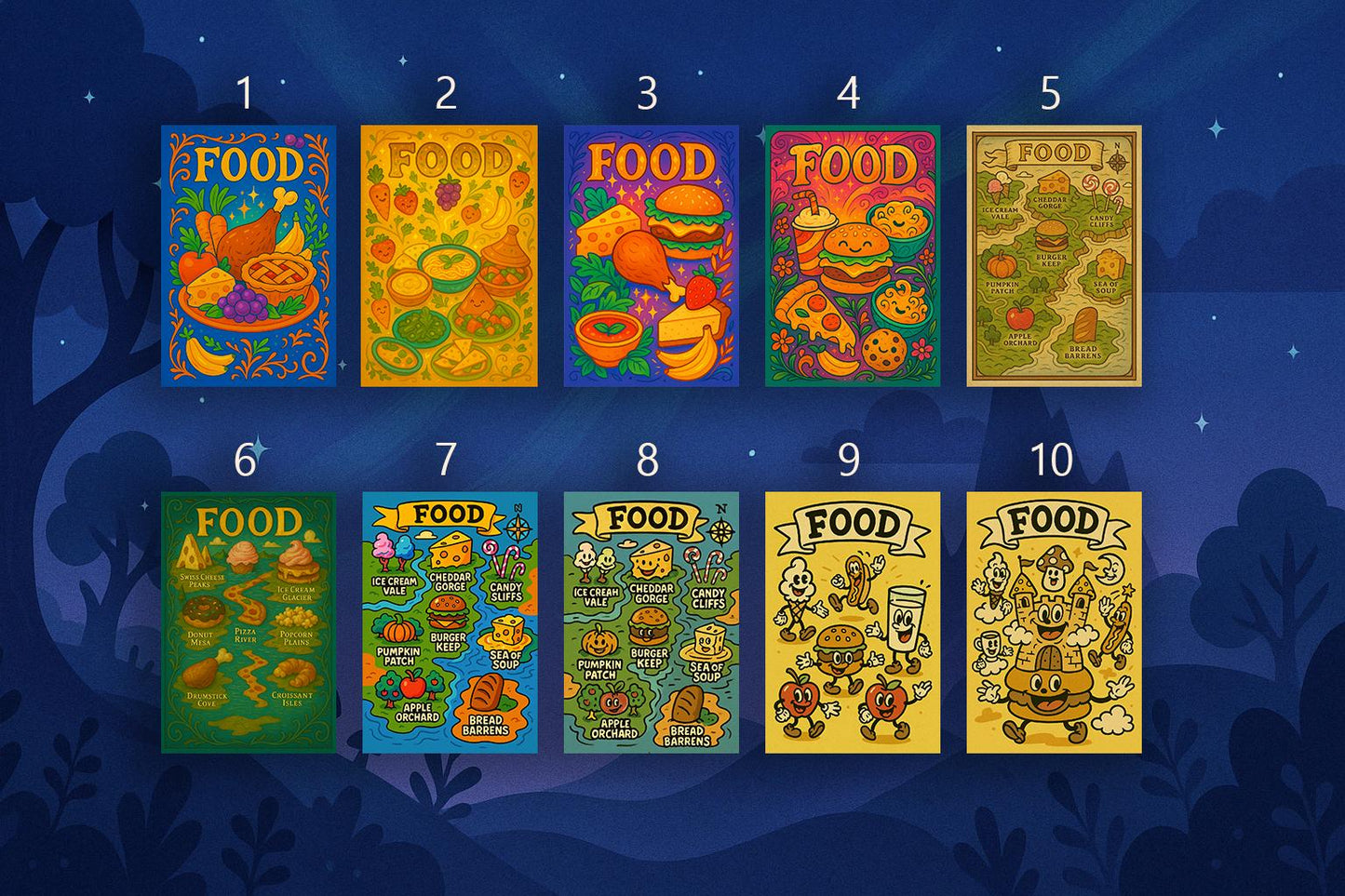 3 Custom Food Tokens | TCG Proxy | Foil/Non-Foil Options | Durable, High-Quality Print