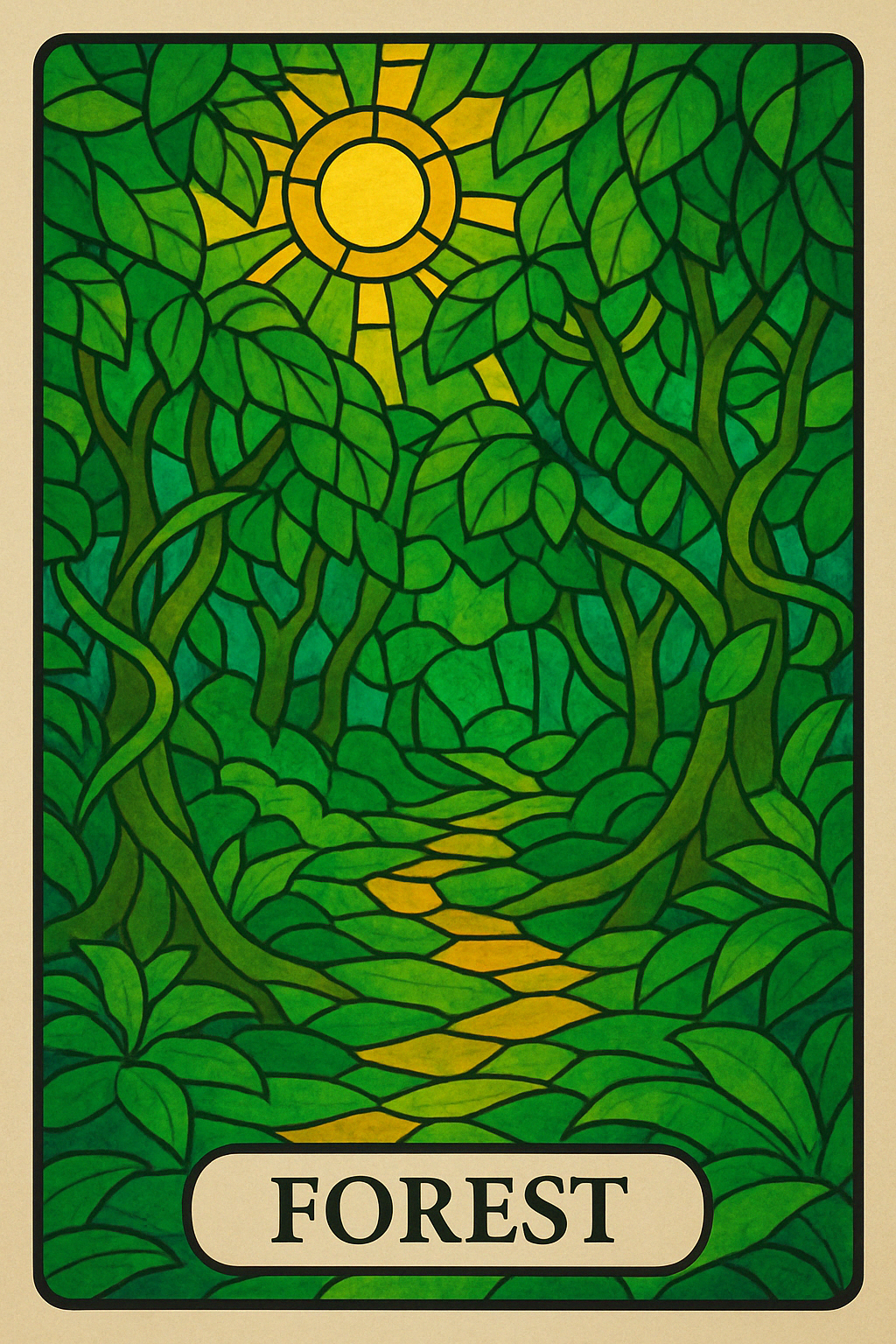 Set of 5 | Stained Glass Lands | TCG Proxy | Foil/Non-Foil Options | Durable, High-Quality Print