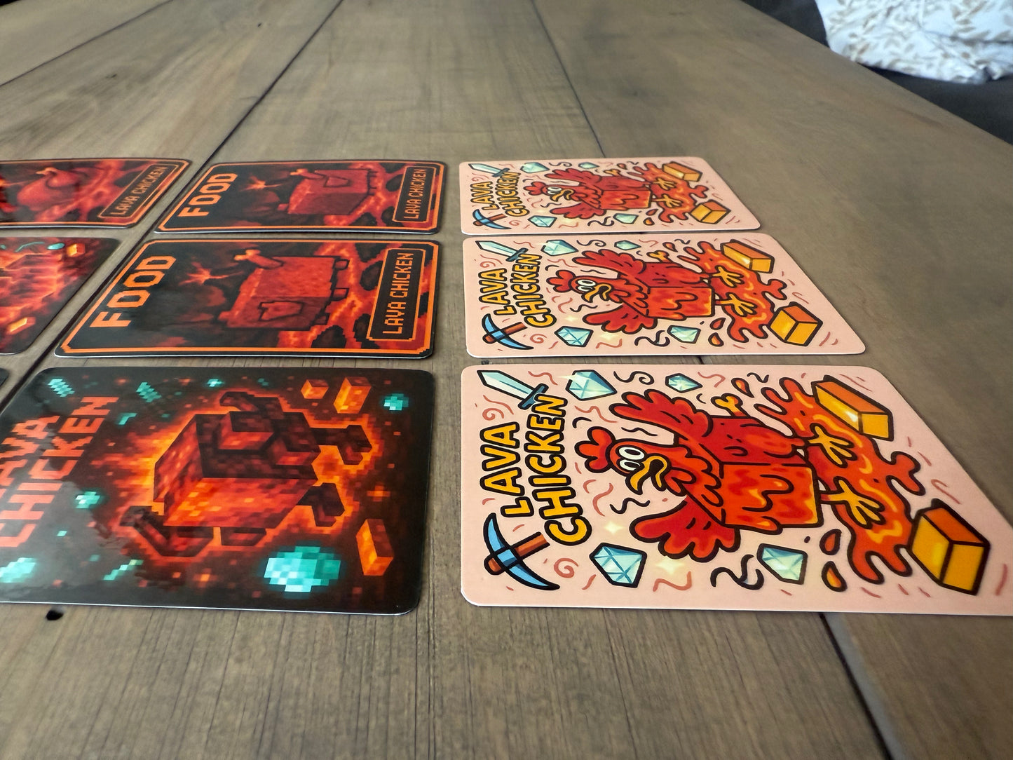 3 Lava Chicken Food Tokens | TCG Proxy | Foil/Non-Foil Options | Durable, High-Quality Print
