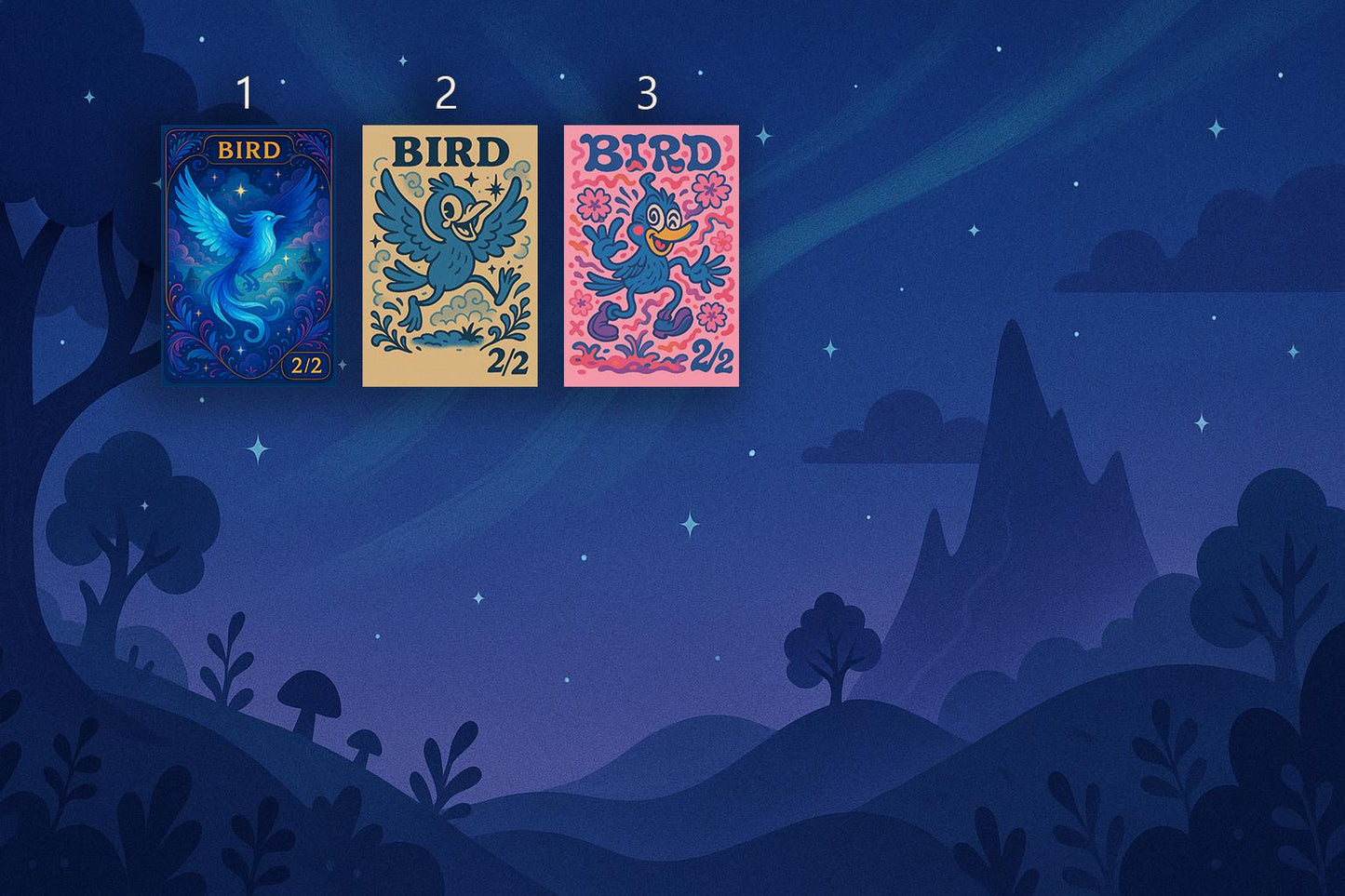 3 Custom Bird Tokens | TCG Proxy | Foil/Non-Foil Options | Durable, High-Quality Print
