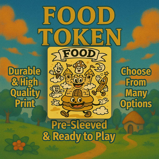 3 Custom Food Tokens | TCG Proxy | Foil/Non-Foil Options | Durable, High-Quality Print