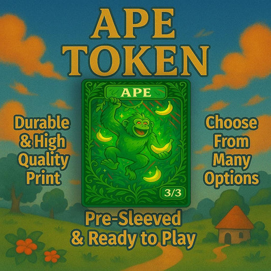 3 Custom Ape Tokens | TCG Proxy | Foil/Non-Foil Options | Durable, High-Quality Print